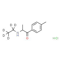 ChemSpider 2D Image | 2-[(~2~H_5_)Ethylamino]-1-(4-methylphenyl)-1-propanone hydrochloride (1:1) | C12H13D5ClNO