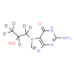 ChemSpider 2D Image | 2-Amino-7-[2-hydroxy(~2~H_6_)propyl]-1,7-dihydro-6H-purin-6-one | C8H5D6N5O2