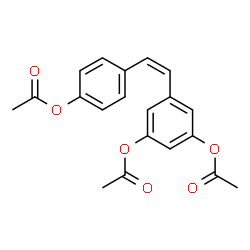 ChemSpider 2D Image | 3-Acetoxy-5-[(Z)-2-(4-acetoxyphenyl)vinyl]phenyl acetate | C20H18O6
