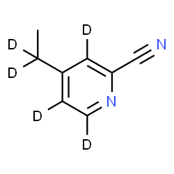 ChemSpider 2D Image | 4-[(1,1-~2~H_2_)Ethyl]-2-(~2~H_3_)pyridinecarbonitrile | C8H3D5N2