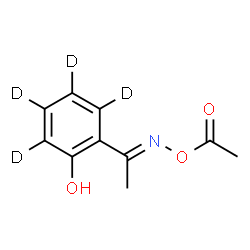 ChemSpider 2D Image | 1-{[(E)-{1-[2-Hydroxy(~2~H_4_)phenyl]ethylidene}amino]oxy}ethanone | C10H7D4NO3