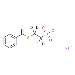 ChemSpider 2D Image | Sodium 2-(benzoylsulfanyl)(~2~H_4_)ethanesulfonate | C9H5D4NaO4S2