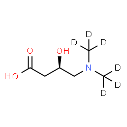 ChemSpider 2D Image | (3R)-4-{Bis[(~2~H_3_)methyl]amino}-3-hydroxybutanoic acid | C6H7D6NO3
