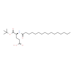ChemSpider 2D Image | (4S)-5-[(2-Methyl-2-propanyl)oxy]-5-oxo-4-(palmitoylamino)pentanoic acid (non-preferred name) | C25H47NO5