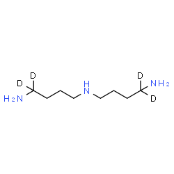 ChemSpider 2D Image | N~4~-[4-Amino(4,4-~2~H_2_)butyl]-1,4-(1,1-~2~H_2_)butanediamine | C8H17D4N3