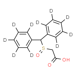 ChemSpider 2D Image | ({Bis[(~2~H_5_)phenyl]methyl}sulfinyl)acetic acid | C15H4D10O3S