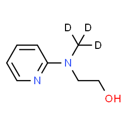 ChemSpider 2D Image | 2-[(~2~H_3_)Methyl(2-pyridinyl)amino]ethanol | C8H9D3N2O