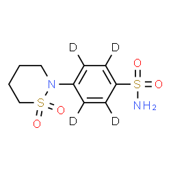 ChemSpider 2D Image | 4-(1,1-Dioxido-1,2-thiazinan-2-yl)(~2~H_4_)benzenesulfonamide | C10H10D4N2O4S2