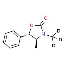 ChemSpider 2D Image | (4S,5S)-4-Methyl-3-(~2~H_3_)methyl-5-phenyl-1,3-oxazolidin-2-one | C11H10D3NO2