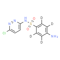 ChemSpider 2D Image | 4-Amino-N-(6-chloro-3-pyridazinyl)(~2~H_4_)benzenesulfonamide | C10H5D4ClN4O2S