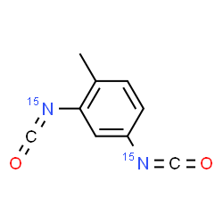 ChemSpider 2D Image | 2,4-Bis[(~15~N)isocyanato]-1-methylbenzene | C9H615N2O2