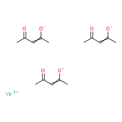 ChemSpider 2D Image | Ytterbium(3+) tris(4-oxo-2-penten-2-olate) | C15H21O6Yb