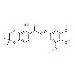 ChemSpider 2D Image | (2E)-1-(5-Hydroxy-2,2-dimethyl-3,4-dihydro-2H-chromen-6-yl)-3-(3,4,5-trimethoxyphenyl)-2-propen-1-one | C23H26O6
