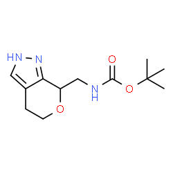 ChemSpider 2D Image | tert-butyl N-({2H,4H,5H,7H-pyrano[3,4-c]pyrazol-7-yl}methyl)carbamate | C12H19N3O3
