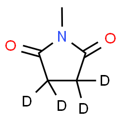 ChemSpider 2D Image | 1-Methyl-2,5-(~2~H_4_)pyrrolidinedione | C5H3D4NO2