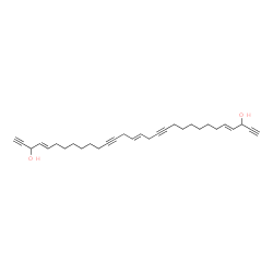 ChemSpider 2D Image | (4E,15E,26E)-4,15,26-Triacontatriene-1,12,18,29-tetrayne-3,28-diol | C30H40O2