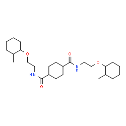 ChemSpider 2D Image | N,N'-Bis{2-[(2-methylcyclohexyl)oxy]ethyl}-1,4-cyclohexanedicarboxamide | C26H46N2O4