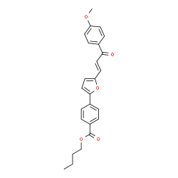 ChemSpider 2D Image | Butyl 4-{5-[(1E)-3-(4-methoxyphenyl)-3-oxo-1-propen-1-yl]-2-furyl}benzoate | C25H24O5