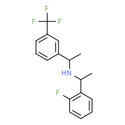 ChemSpider 2D Image | 1-(2-Fluorophenyl)-N-{1-[3-(trifluoromethyl)phenyl]ethyl}ethanamine | C17H17F4N