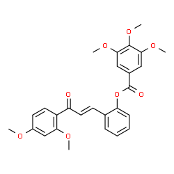 ChemSpider 2D Image | 2-[(1E)-3-(2,4-Dimethoxyphenyl)-3-oxo-1-propen-1-yl]phenyl 3,4,5-trimethoxybenzoate | C27H26O8