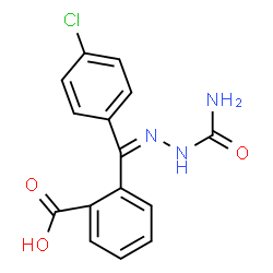 ChemSpider 2D Image | 2-[(Z)-(Carbamoylhydrazono)(4-chlorophenyl)methyl]benzoic acid | C15H12ClN3O3