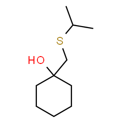 ChemSpider 2D Image | 1-[(Isopropylsulfanyl)methyl]cyclohexanol | C10H20OS