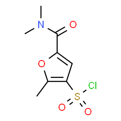 ChemSpider 2D Image | 5-(Dimethylcarbamoyl)-2-methyl-3-furansulfonyl chloride | C8H10ClNO4S