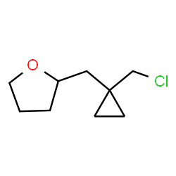 ChemSpider 2D Image | 2-{[1-(Chloromethyl)cyclopropyl]methyl}tetrahydrofuran | C9H15ClO