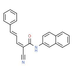 ChemSpider 2D Image | (2Z,4E)-2-Cyano-N-(2-naphthyl)-5-phenyl-2,4-pentadienamide | C22H16N2O
