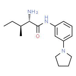 ChemSpider 2D Image | N-[3-(1-Pyrrolidinyl)phenyl]-L-isoleucinamide | C16H25N3O