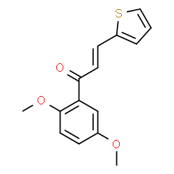 ChemSpider 2D Image | (2E)-1-(2,5-Dimethoxyphenyl)-3-(2-thienyl)-2-propen-1-one | C15H14O3S