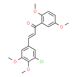 ChemSpider 2D Image | (2E)-3-(3-Chloro-4,5-dimethoxyphenyl)-1-(2,5-dimethoxyphenyl)-2-propen-1-one | C19H19ClO5