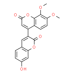 ChemSpider 2D Image | 7-Hydroxy-7',8'-dimethoxy-2H,2'H-3,4'-bichromene-2,2'-dione | C20H14O7