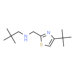 ChemSpider 2D Image | 2,2-Dimethyl-N-{[4-(2-methyl-2-propanyl)-1,3-thiazol-2-yl]methyl}-1-propanamine | C13H24N2S