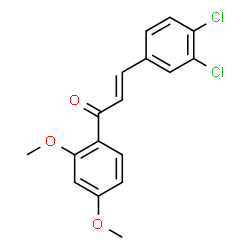 ChemSpider 2D Image | (2E)-3-(3,4-Dichlorophenyl)-1-(2,4-dimethoxyphenyl)-2-propen-1-one | C17H14Cl2O3