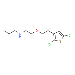 ChemSpider 2D Image | N-{2-[2-(2,5-Dichloro-3-thienyl)ethoxy]ethyl}-1-propanamine | C11H17Cl2NOS