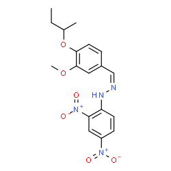 ChemSpider 2D Image | (1Z)-1-(4-sec-Butoxy-3-methoxybenzylidene)-2-(2,4-dinitrophenyl)hydrazine | C18H20N4O6