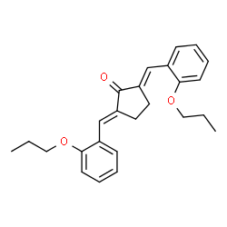 ChemSpider 2D Image | (2E,5E)-2,5-Bis(2-propoxybenzylidene)cyclopentanone | C25H28O3