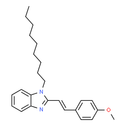 ChemSpider 2D Image | 2-[(E)-2-(4-Methoxyphenyl)vinyl]-1-nonyl-1H-benzimidazole | C25H32N2O