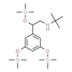 ChemSpider 2D Image | N-(2-(3,5-Bis[(trimethylsilyl)oxy]phenyl)-2-[(trimethylsilyl)oxy]ethyl)-2-methyl-2-propanamine | C21H43NO3Si3