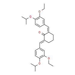 ChemSpider 2D Image | (2Z,6E)-2,6-Bis(3-ethoxy-4-isopropoxybenzylidene)cyclohexanone | C30H38O5