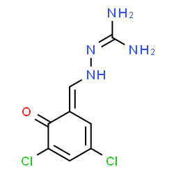 ChemSpider 2D Image | N''-[(E)-(3,5-Dichloro-6-oxo-2,4-cyclohexadien-1-ylidene)methyl]carbonohydrazonic diamide | C8H8Cl2N4O