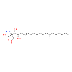 ChemSpider 2D Image | (2R,3R,4R,6E)-2-Amino-3,4-dihydroxy-2-(hydroxymethyl)-14-oxo-6-icosenoic acid | C21H39NO6