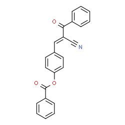 ChemSpider 2D Image | 4-[(1E)-2-Cyano-3-oxo-3-phenyl-1-propen-1-yl]phenyl benzoate | C23H15NO3