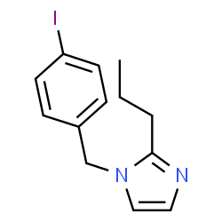 ChemSpider 2D Image | 1-(4-Iodobenzyl)-2-propyl-1H-imidazole | C13H15IN2