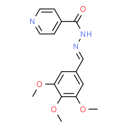 ChemSpider 2D Image | N'-[(E)-(3,4,5-Trimethoxyphenyl)methylene]isonicotinohydrazide | C16H17N3O4