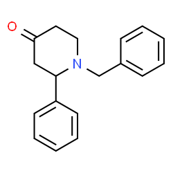 ChemSpider 2D Image | 1-Benzyl-2-phenyl-4-piperidinone  | C18H19NO