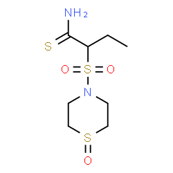 ChemSpider 2D Image | 2-[(1-Oxido-4-thiomorpholinyl)sulfonyl]butanethioamide | C8H16N2O3S3