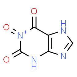 ChemSpider 2D Image | 1,2,6-Trioxo-2,3,6,7-tetrahydro-1H-purin-1-ium | C5H3N4O3