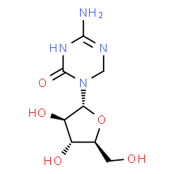 ChemSpider 2D Image | 6-Amino-3-(alpha-L-arabinofuranosyl)-3,4-dihydro-1,3,5-triazin-2(1H)-one | C8H14N4O5